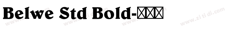 Belwe Std Bold字体转换